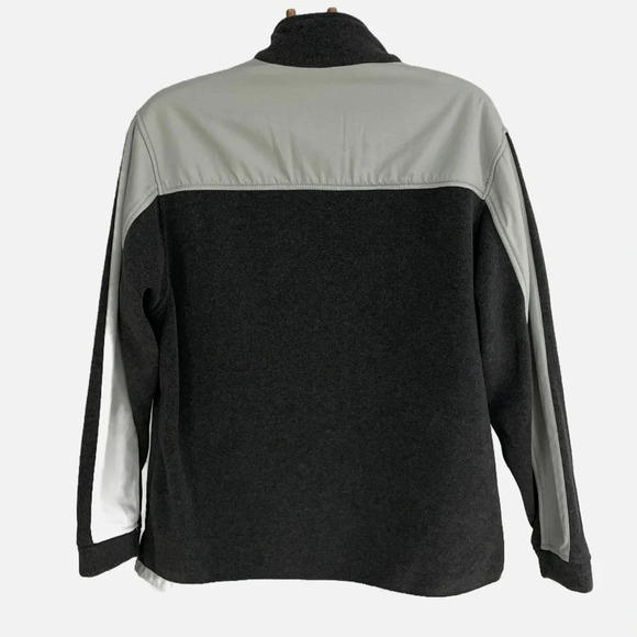 Roots Athletics Men’s Fleece Zip Up Jacket Gray Medium Size 40 Pockets Cozy Fall - Picture 2 of 10